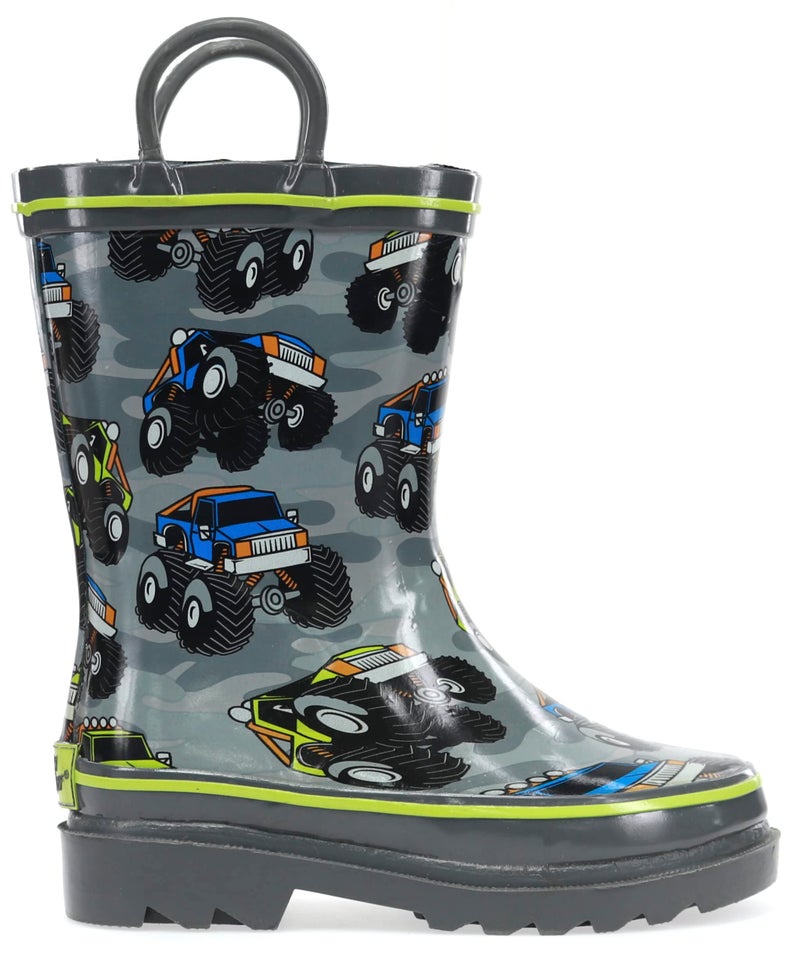 Western Chief boys Waterproof Printed Rain Boot, Monster Crusher,13 Little Kid - Image 3
